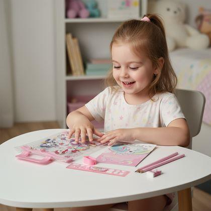 Obrazek z Zestaw przyborów szkolnych dla dzieci - jednorożec