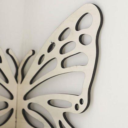 Obrazek z Drewniana półka narożna motyl  -  naturalny