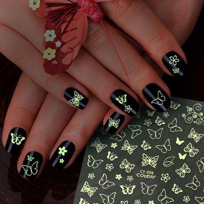 Obrazek z Świecące naklejki na paznokcie