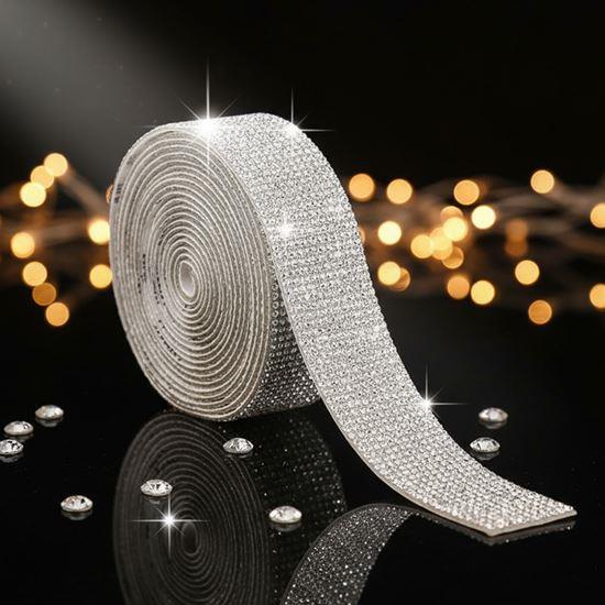 Obrazek z Dekoracyjna taśma samoprzylepna z kamyczkami