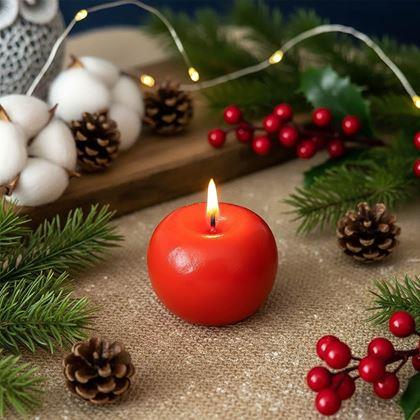 Obrazek z Świeczka prezentowa jabłko 2 sztuki