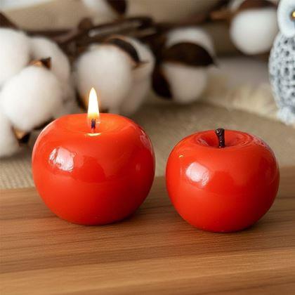 Obrazek z Świeczka prezentowa jabłko 2 sztuki