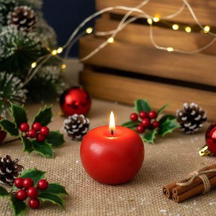 Obrazek z Świeczka prezentowa jabłko 2 sztuki