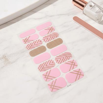 Obrazek z Naklejki samoprzylepne na paznokcie  - różowo złote