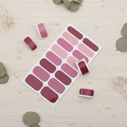 Obrazek z Naklejki samoprzylepne na paznokcie  - ciemnoróżowy miks