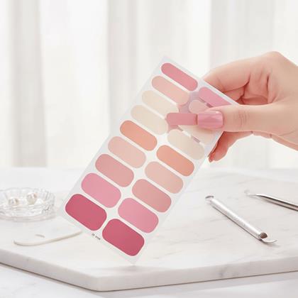 Obrazek z Naklejki samoprzylepne na paznokcie  - jasnoróżowy mix