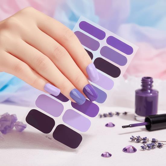Obrazek z Naklejki samoprzylepne na paznokcie  - fioletowy miks