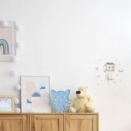 Obrazek z Naklejka na włącznik dla dzieci  -  słonik