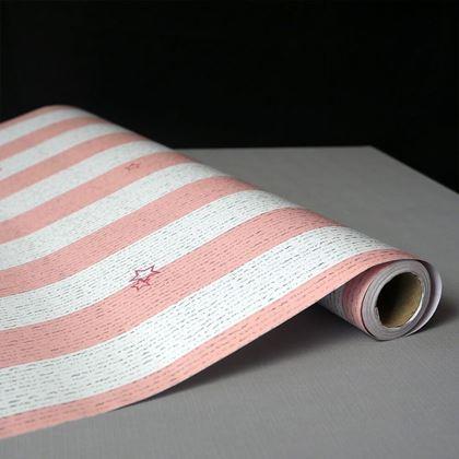 Obrazek z Tapeta dziecięca na ścianę 5 m  -  pasy z gwiazdkami