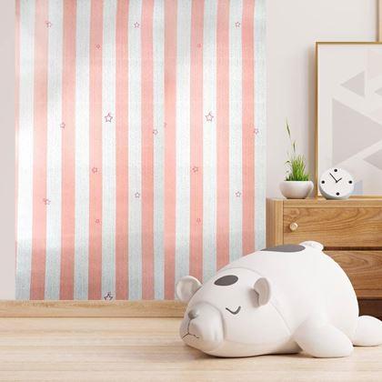 Obrazek z Tapeta dziecięca na ścianę 5 m  -  pasy z gwiazdkami
