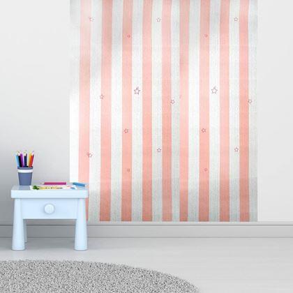Obrazek z Tapeta dziecięca na ścianę 5 m  -  pasy z gwiazdkami