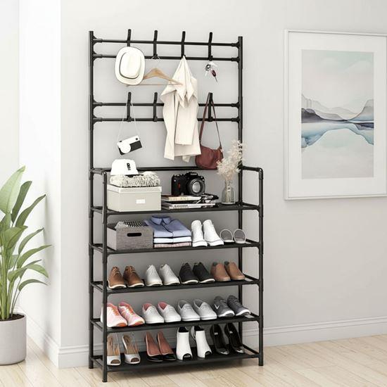 Obrazek z Regał z wieszakami i szafką na buty