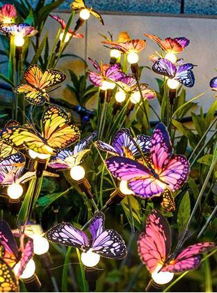 Obrazek z Solarny palik ogrodowy – motylki