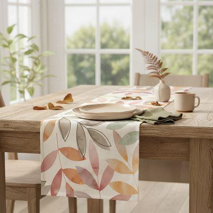 Obrazek z Bieżnik na stół 160 cm - liście