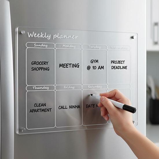 Obrazek z Tygodniowy magnetyczny planer na lodówkę