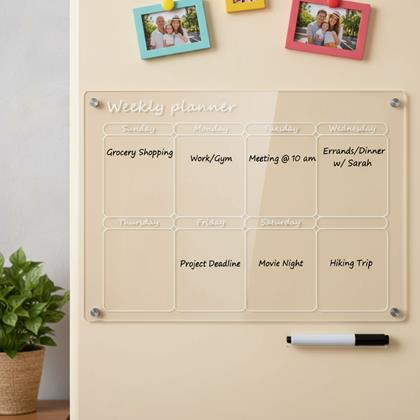 Obrazek z Tygodniowy magnetyczny planer na lodówkę