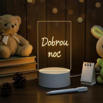 Obraz Kreatywna lampka stołowa na wiadomości