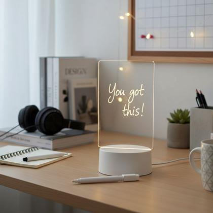 Obrazek z Kreatywna lampka stołowa na wiadomości