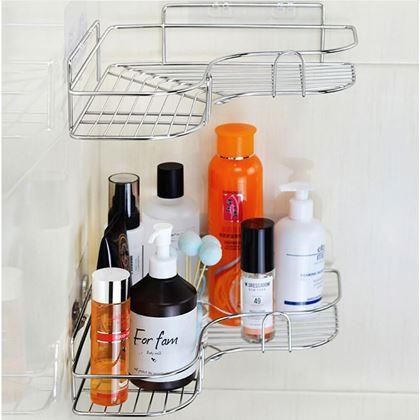 Obrazek z Półka narożna ze stali nierdzewnej