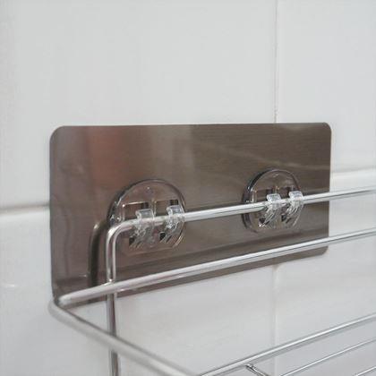 Obrazek z Półka narożna ze stali nierdzewnej