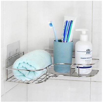 Obrazek z Półka narożna ze stali nierdzewnej