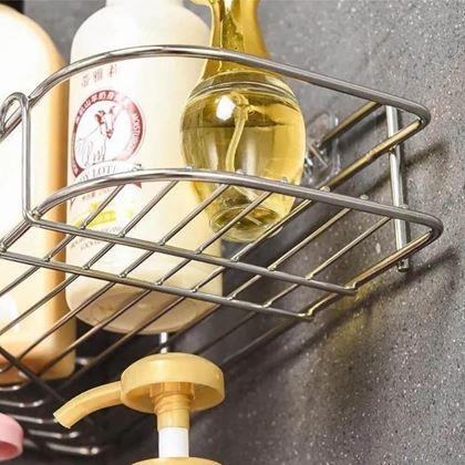 Obrazek z Półka narożna ze stali nierdzewnej