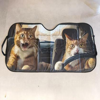 Obrazek z Osłona przeciwsłoneczna do samochodu z przyssawkami - koty