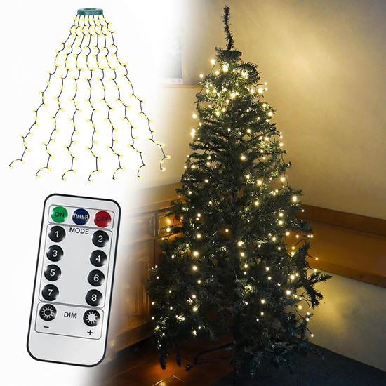 Obrazek z Świąteczne oświetlenie LED z pilotem – bez plątania kabli i z równomiernym rozmieszczeniem lampek