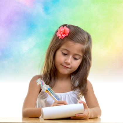 Obrazek z Wielobarwny długopis - jednorożec