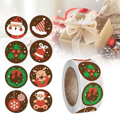 Obrazek z Naklejki świąteczne 500 szt.  - świąteczny nastrój