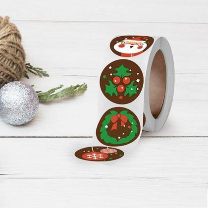 Obrazek z Naklejki świąteczne 500 szt.  - świąteczny nastrój