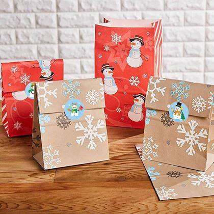 Obrazek z Naklejki świąteczne 500 szt.  -  wesołe bałwanki