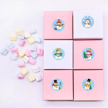 Obrazek z Naklejki świąteczne 500 szt.  -  wesołe bałwanki