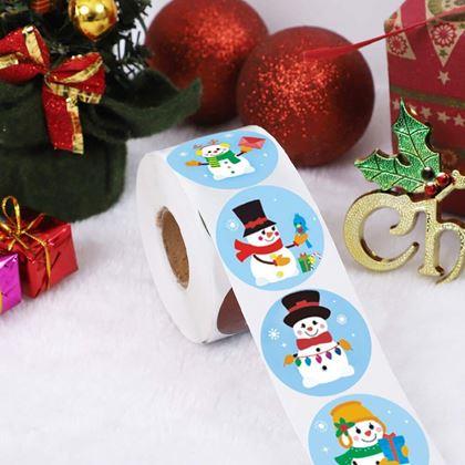 Obrazek z Naklejki świąteczne 500 szt.  -  wesołe bałwanki