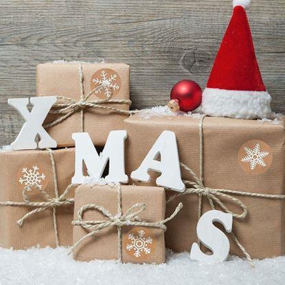 Obraz Naklejki świąteczne 500 szt. - płatki śniegu