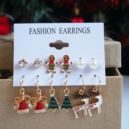 Obraz Kolczyki świąteczne 6 par 