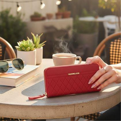 Obrazek z Damska portmonetka  -  czerwona