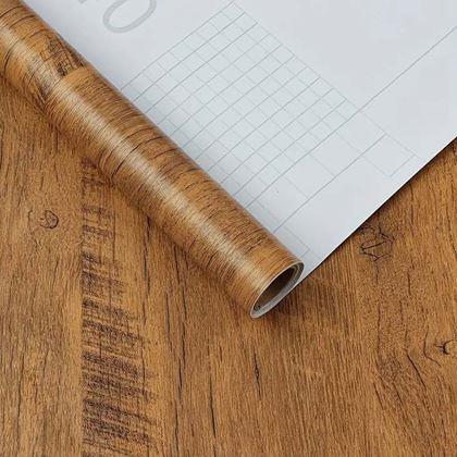 Obrazek z Samoprzylepna podłoga 200x60 cm - ciemne drewno