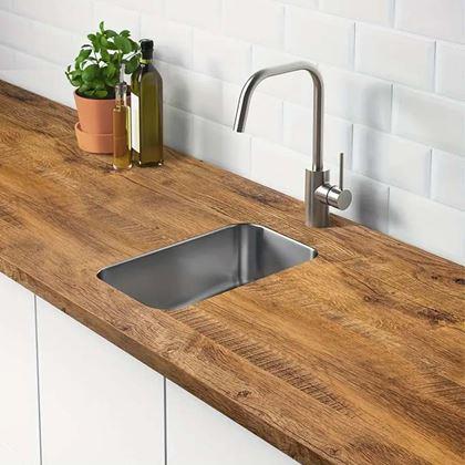 Obrazek z Samoprzylepna podłoga 200x60 cm - ciemne drewno