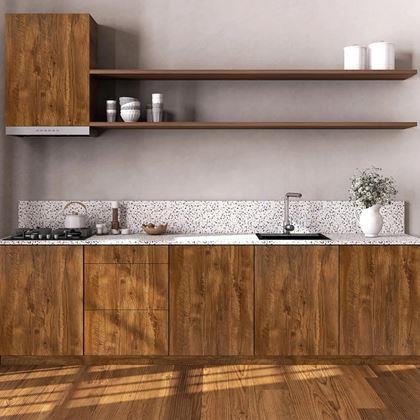 Obrazek z Samoprzylepna folia na podłogę 200x60 cm - ciemne drewno