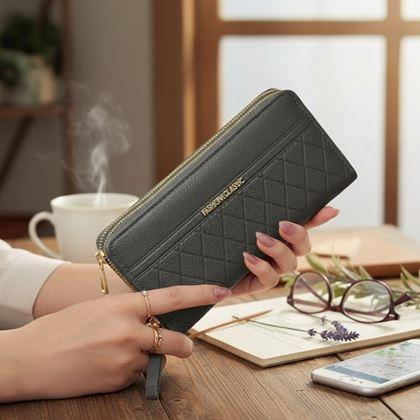 Obrazek z Damska portmonetka  -  szara