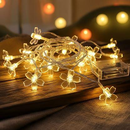 Obraz Łańcuch świetlny LED - kwiat czereśni