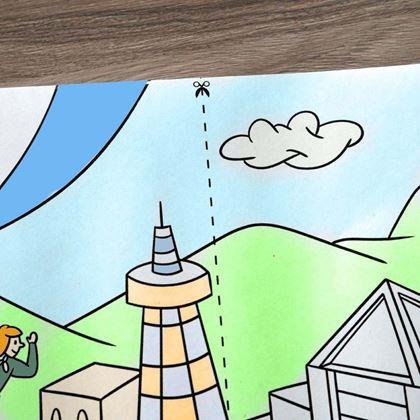 Obrazek z Kolorowanki w rolce 10 m  -  miasto