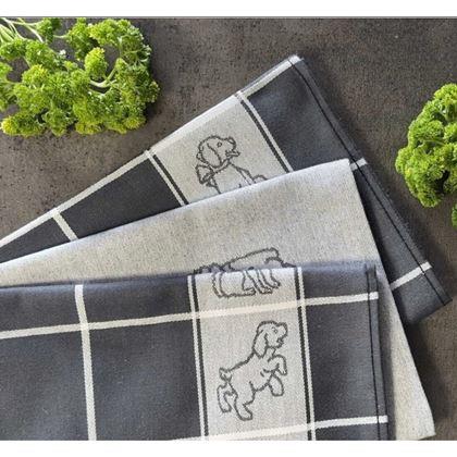 Obrazek z Zestaw 3 bawełnianych ściereczek - pieski