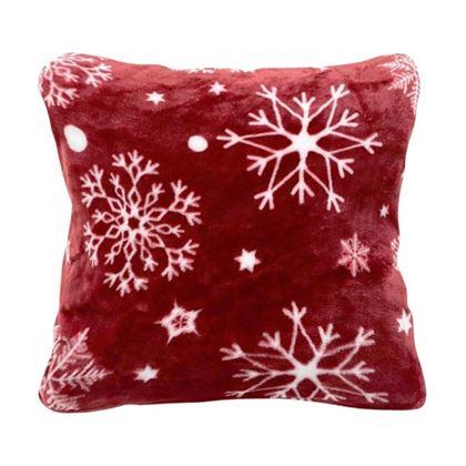 Obrazek z Mikrofibrowa poszewka na poduszkę 45 x 45 cm - Płatki śniegu