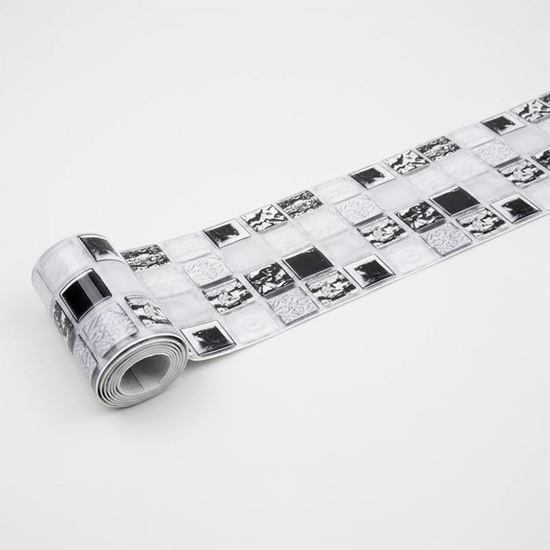 Obrazek z Samoprzylepna listwa mozaika - szary mix