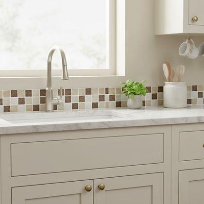 Obrazek z Samoprzylepna listwa mozaika - brązowy mix