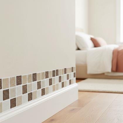 Obrazek z Samoprzylepna listwa mozaika - brązowy mix