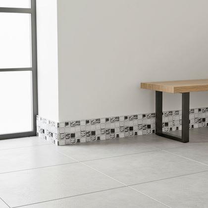 Obrazek z Samoprzylepna listwa mozaika - szary mix