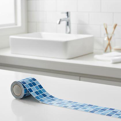 Obrazek z Samoprzylepna listwa mozaika - niebieski mix